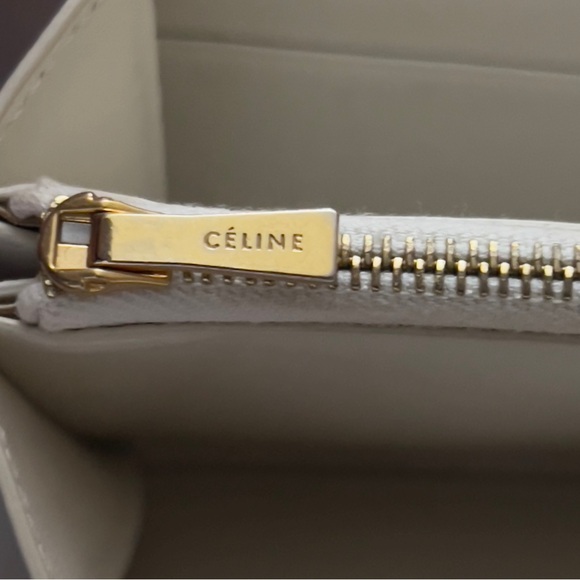 Celine Logo Leather Colorblock Long Wallet - Picture 6 of 12